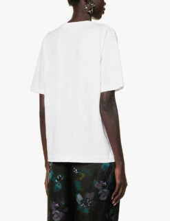 Dries Van Noten Round-neck Relaxed-fit Cotton-jersey T-shirt 10 Dries Van Noten Round-neck Relaxed-fit Cotton-jersey T-shirt -Ted Baker Store R04186665 WHITE ALT03