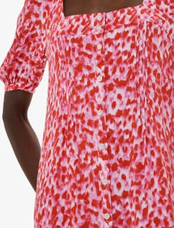 Whistles Abstract-print Puff-sleeved Woven Mini Dress 11 Whistles Abstract-print Puff-sleeved Woven Mini Dress -Ted Baker Store R04188616 MULTICOLOURED ALT04