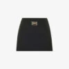 Dolce & Gabbana Ottoman Logo-plaque Woven Mini Skirt -Ted Baker Store R04188991 NERO M