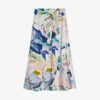 Ted Baker Salleey Floral-print Woven Midi Skirt
