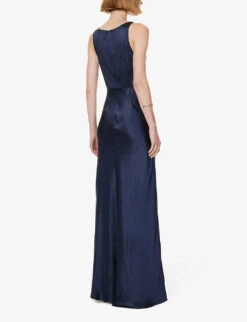 Sleeveless Cowl-neck Woven Maxi Dress -Ted Baker Store R04189835 MIDNIGHT ALT03
