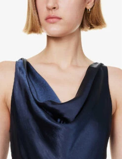 Sleeveless Cowl-neck Woven Maxi Dress -Ted Baker Store R04189835 MIDNIGHT ALT04
