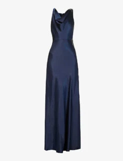 Sleeveless Cowl-neck Woven Maxi Dress