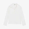 CLAUDIE PIERLOT Sailor Embroidered-collar Stretch Linen-blend Top 2 CLAUDIE PIERLOT Sailor Embroidered-collar Stretch Linen-blend Top -Ted Baker Store R04189881 NATURELS M