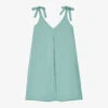 CLAUDIE PIERLOT Tie-strap Inverted-pleat Satin Mini Dress 2 CLAUDIE PIERLOT Tie-strap Inverted-pleat Satin Mini Dress -Ted Baker Store R04189886 VERTS M