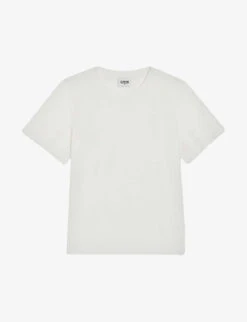 CLAUDIE PIERLOT Trad Broderie Anglaise-sleeve Cotton T-shirt