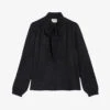 CLAUDIE PIERLOT Bliss Jacquard-effect Bow-detail Woven Blouse -Ted Baker Store R04189916 DIVERS M