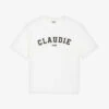 CLAUDIE PIERLOT Logo-print Short-sleeve Cotton T-shirt 2 CLAUDIE PIERLOT Logo-print Short-sleeve Cotton T-shirt -Ted Baker Store R04189930 NATURELS M