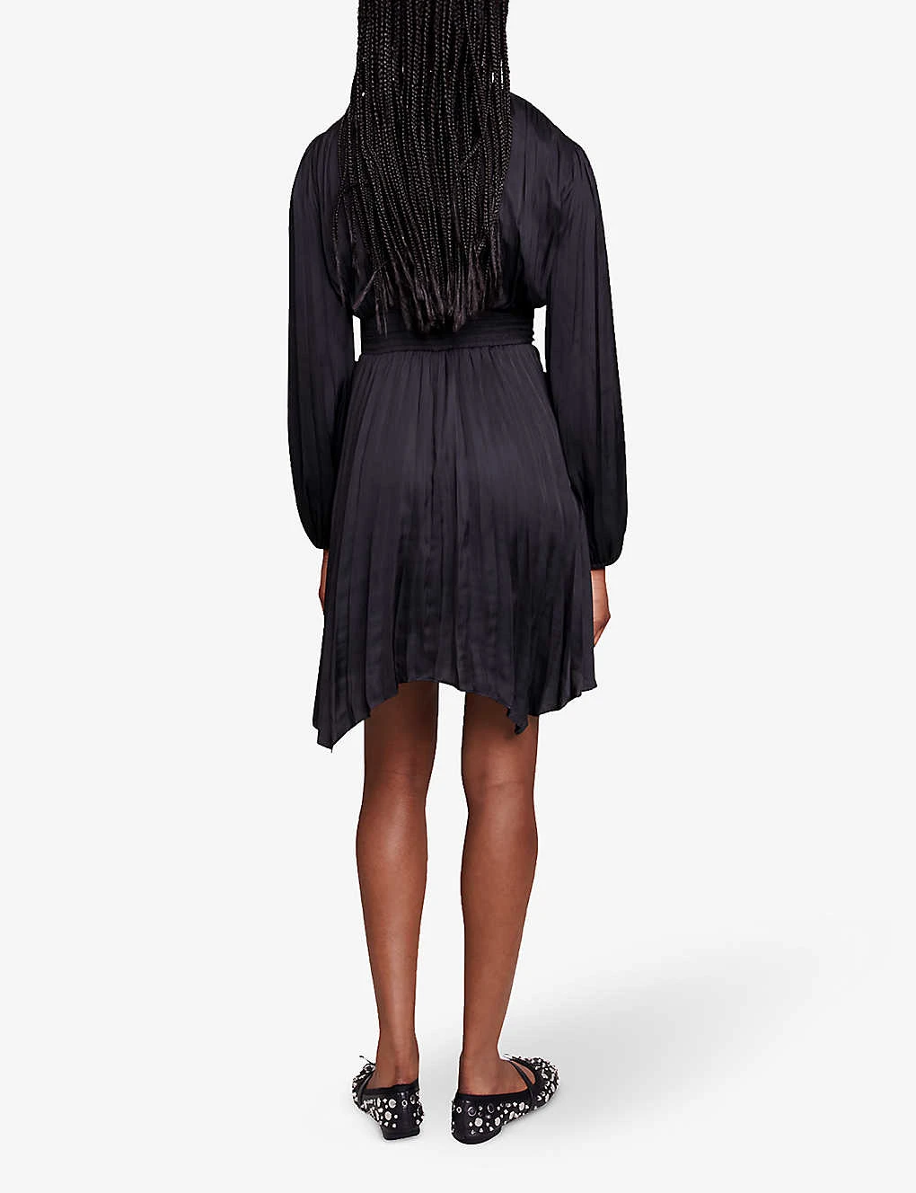 Maje Rivily Pleated Woven Mini Dress 6 Maje Rivily Pleated Woven Mini Dress - Image 4