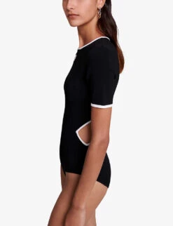 Maje Momenty Openwork Knitted Body -Ted Baker Store R04190272 NOIRGRIS ALT03