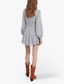 Maje Ripetila Lily-of-the-valley-print Crepe Mini Dress -Ted Baker Store R04190399 IMPRIME ALT03