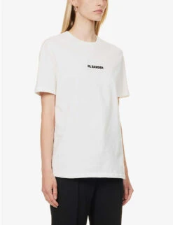 Jil Sander Graphic-print Round-neck Cotton-jersey T-shirt 9 Jil Sander Graphic-print Round-neck Cotton-jersey T-shirt -Ted Baker Store R04191049 PORCELAIN ALT02