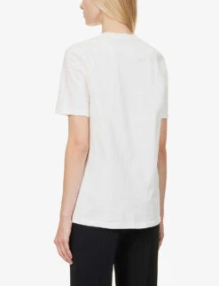 Jil Sander Graphic-print Round-neck Cotton-jersey T-shirt 10 Jil Sander Graphic-print Round-neck Cotton-jersey T-shirt -Ted Baker Store R04191049 PORCELAIN ALT03