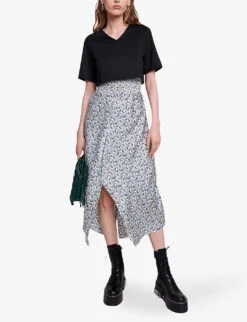 Maje Ripeta Two-in-one Floral-print Woven Midi Dress -Ted Baker Store R04191546 IMPRIME ALT01