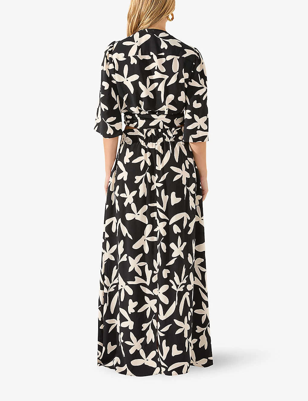 Leaf-print Maxi-length Woven Skirt 6 Leaf-print Maxi-length Woven Skirt - Image 4