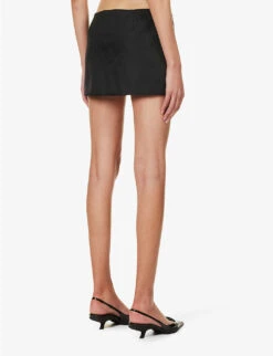 Prada Zipped-pouch Re-Nylon Mini Skirt -Ted Baker Store R04192398 NERO ALT03
