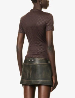 MISBHV Branded-print Slim-fit Stretch-woven T-shirt 10 MISBHV Branded-print Slim-fit Stretch-woven T-shirt -Ted Baker Store R04192582 WENGE ALT03