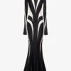 Mugler Spiral Slim-fit Stretch-woven Maxi Dress