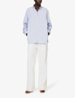 William Striped Cotton Shirt -Ted Baker Store R04193682 NOBLEBLUE ALT01