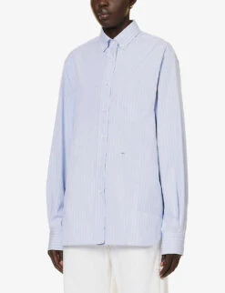 William Striped Cotton Shirt -Ted Baker Store R04193682 NOBLEBLUE ALT02