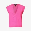 ME AND EM Relaxed-fit V-neck Cashmere Knitted Vest -Ted Baker Store R04194884 ULTRAPINK M