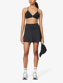 Girlfriend Collective Float Mid-rise Stretch-recycled-polyester Mini Skort -Ted Baker Store R04196144 BLACK ALT01