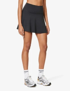 Girlfriend Collective Float Mid-rise Stretch-recycled-polyester Mini Skort -Ted Baker Store R04196144 BLACK ALT02