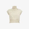 Marni Boxy-fit Distressed Cotton-knit Vest Top 2 Marni Boxy-fit Distressed Cotton-knit Vest Top -Ted Baker Store R04196437 STONEWHITE M