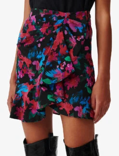 IRO Melissa Floral-print Silk Mini Skirt -Ted Baker Store R04196501 BLA72 ALT02