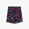IRO Melissa Floral-print Silk Mini Skirt -Ted Baker Store R04196501 BLA72 M