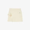 Sandro Minie Jewel-button Side-ruffle Cotton-blend Mini Skirt