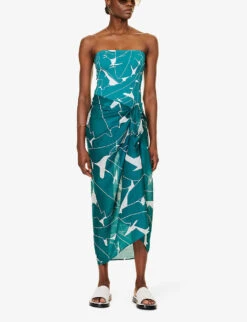 ERES Alligator Graphic-print Ramie Midi Skirt -Ted Baker Store R04198473 IMPRIMEBANANIERSJUNGLE ALT01