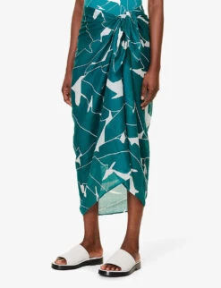 ERES Alligator Graphic-print Ramie Midi Skirt -Ted Baker Store R04198473 IMPRIMEBANANIERSJUNGLE ALT02