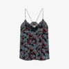 Zadig & Voltaire Christy Floral-print Silk Camisole Top -Ted Baker Store R04198975 NOIR M