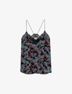 Zadig & Voltaire Christy Floral-print Silk Camisole Top