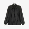 Zimmermann Luminosity Cowl-neck Silk Blouse 1 Zimmermann Luminosity Cowl-neck Silk Blouse -Ted Baker Store R04199050 BLACK M