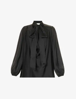 Zimmermann Luminosity Cowl-neck Silk Blouse