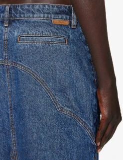 Zimmermann Pleated-panel Denim Midi Skirt -Ted Baker Store R04199070 SAPPHIRE ALT04