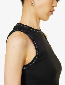 Daily Paper Erib Logo-print Stretch-cotton Top -Ted Baker Store R04200790 BLACK ALT04