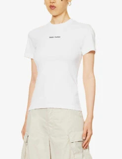Daily Paper Emefa Brand-embroidered Stretch-cotton T-shirt -Ted Baker Store R04200791 WHITE ALT02