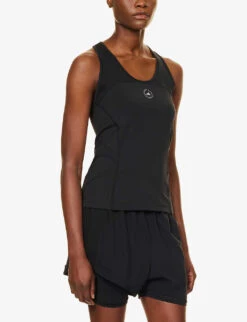 Adidas By Stella Mccartney TruePurpose Racerback Stretch-recycled Polyester-blend Top -Ted Baker Store R04201616 BLACK ALT02