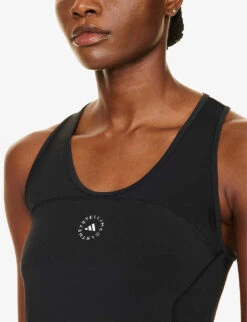 Adidas By Stella Mccartney TruePurpose Racerback Stretch-recycled Polyester-blend Top -Ted Baker Store R04201616 BLACK ALT04
