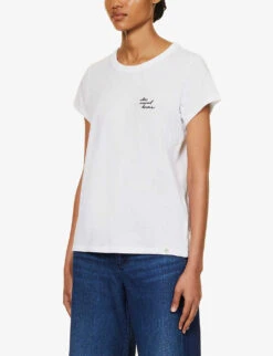 Rag & Bone Star Crossed Lovers Logo-embroidered Organic Cotton-jersey T-shirt 9 Rag & Bone Star Crossed Lovers Logo-embroidered Organic Cotton-jersey T-shirt -Ted Baker Store R04201905 WHITE ALT02