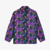 Soeur Violon Graphic-print High-neck Silk Shirt