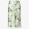 Arie Floral-pattern Lace-trim Silk Midi Skirt -Ted Baker Store R04203298 TEAGARDEN M