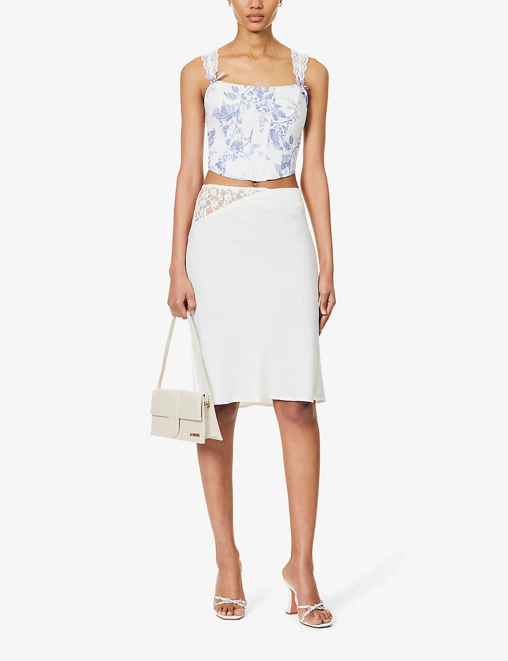 Brigitta Floral-pattern Boned Linen Top 4 Brigitta Floral-pattern Boned Linen Top - Image 2