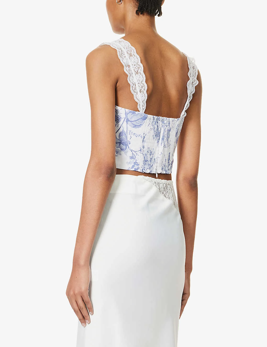 Brigitta Floral-pattern Boned Linen Top 6 Brigitta Floral-pattern Boned Linen Top - Image 4