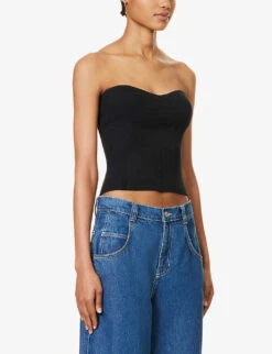 Jenni Organic-cotton Blend Strapless Top -Ted Baker Store R04203302 BLACK ALT02