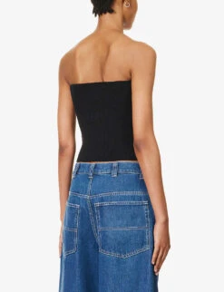 Jenni Organic-cotton Blend Strapless Top -Ted Baker Store R04203302 BLACK ALT03