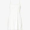 Kathleen Gathered Organic-cotton Blend Mini Dress -Ted Baker Store R04203305 WHITE M